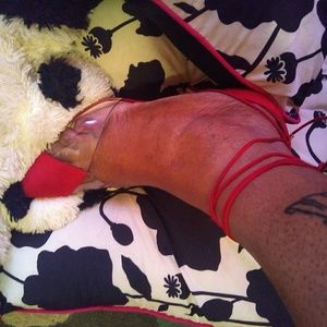 Red plastic heel shoes